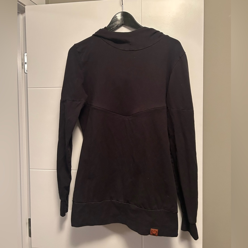 Maternity breastfeeding hoodie black large